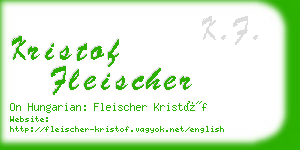 kristof fleischer business card